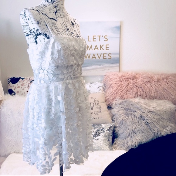 Jay Godfrey White Appliqué Fit & Flare Mini Dress - Picture 6 of 6